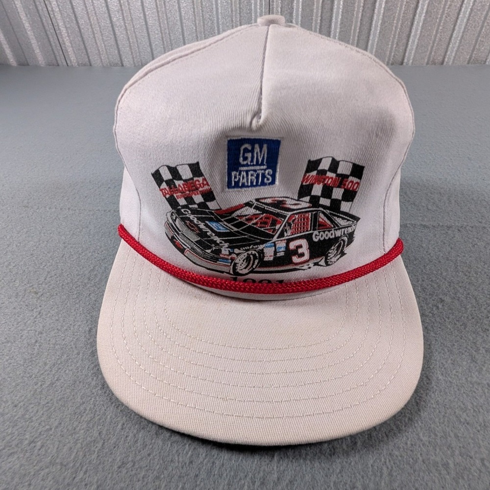 Chase Sports Hat Mens Dale Earnhardt GM Parts Winston 500 Vintage 1989 White